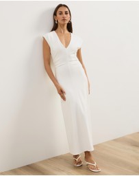 Atmos&Here - Freya V-Neck Ponte Midi Dress