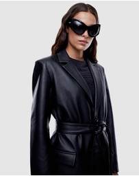 ENA PELLY - Ena Leather Longline Blazer