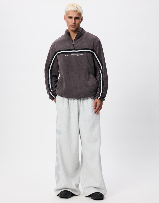 X-Large - Stripe Polar Fleece 1/4 Zip