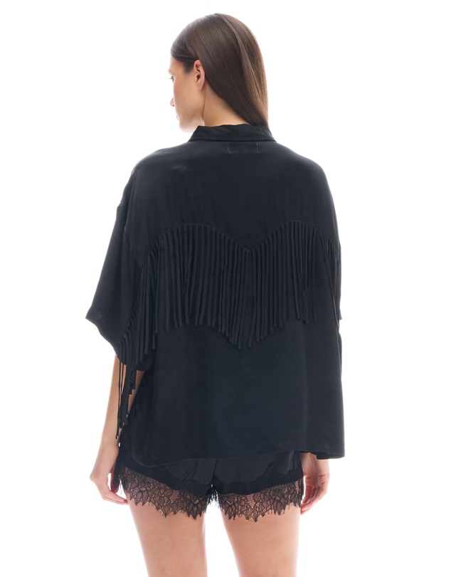 THE TALES - Ibiza Nights Satin Fringed Shirt