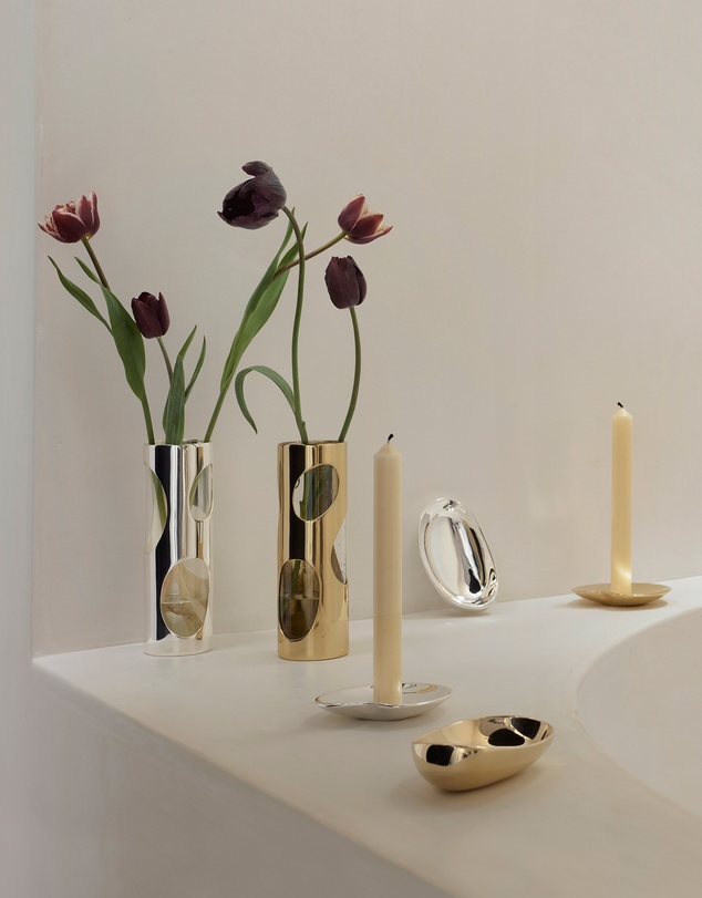 Greg Natale - Lily Candle Holder Brass Unlacquered