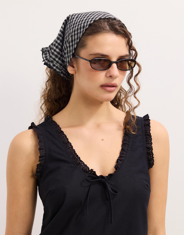 The Fated - Montant Gingham Head Scarf