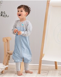 Love to Dream - Sleep Suit 1.0 TOG Long Sleeve Organic Cotton in Dusty Blue