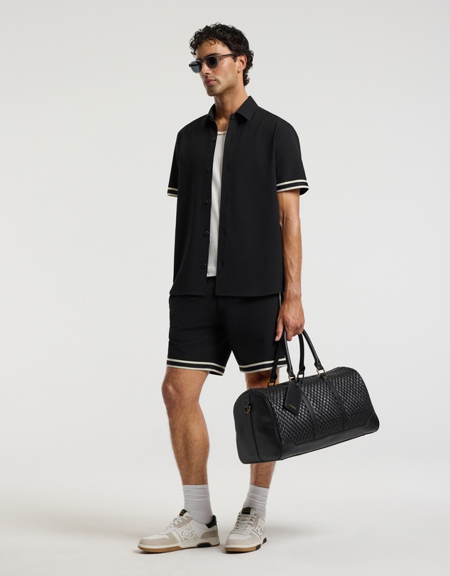 Calibre - Stripe Trim Tech Overshirt Black