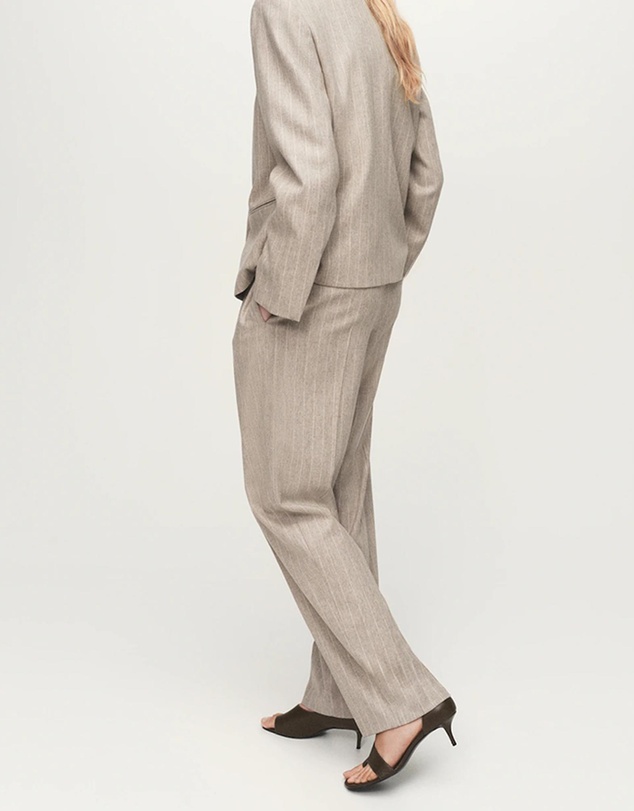 M.N.G - Pinstripe Wool Suit Trousers