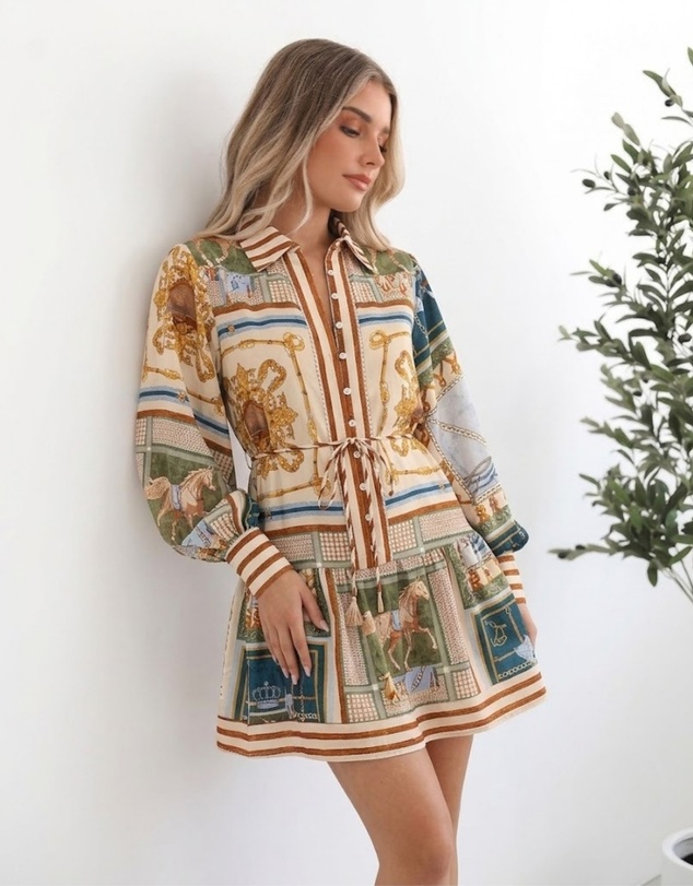 Esther & Co - Zetian Dress - Multi Print