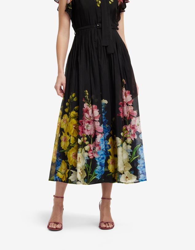 LEO LIN - Grace Flutter Sleeve Midi Dress