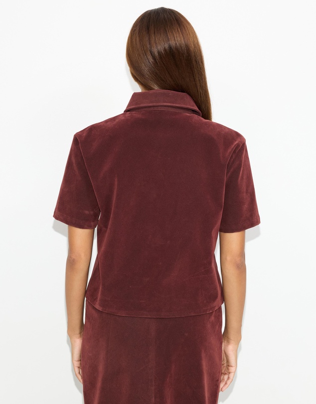 Dazie - Bailey Faux Suede Shirt