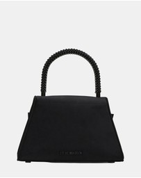 Steve Madden - BCosette Black Satin Top Handle Bag