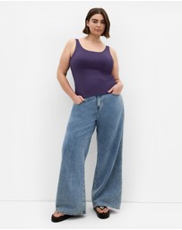 City Chic - Plus size Arami Top - blueberry