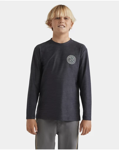 Billabong - Boys 8 to 16 Rotor Shorline Long Sleeve Rash Vest