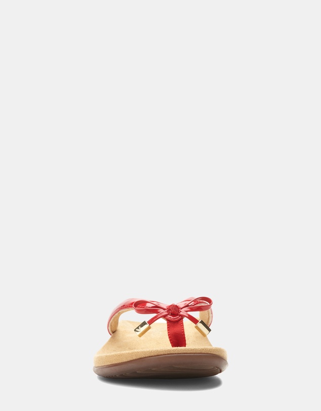 Vionic - Bella Toe Post Sandal - Red Patent