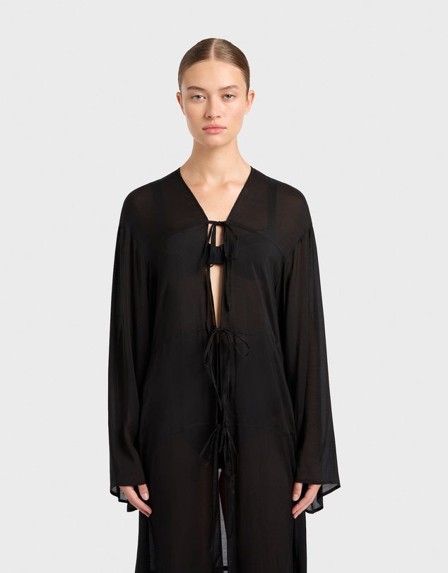 BONDI BORN - Cremona Tie-Front Maxi Coverup