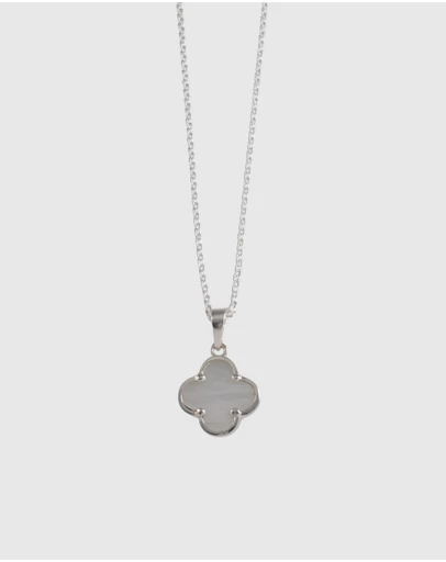 Von Treskow - Belcher Necklace with Clover (Mother of Pearl)