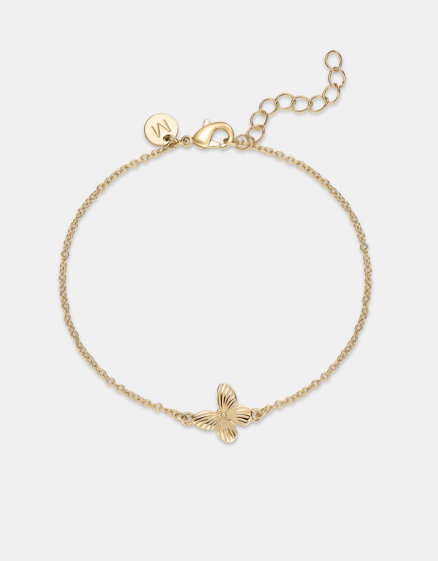 Mestige - Bella Butterfly Bracelet - 18K Gold Plated