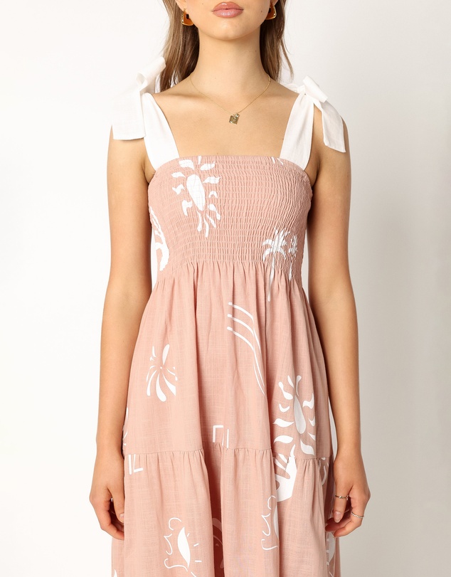 Petal & Pup - Sarelle Midi Dress - Tan Blush