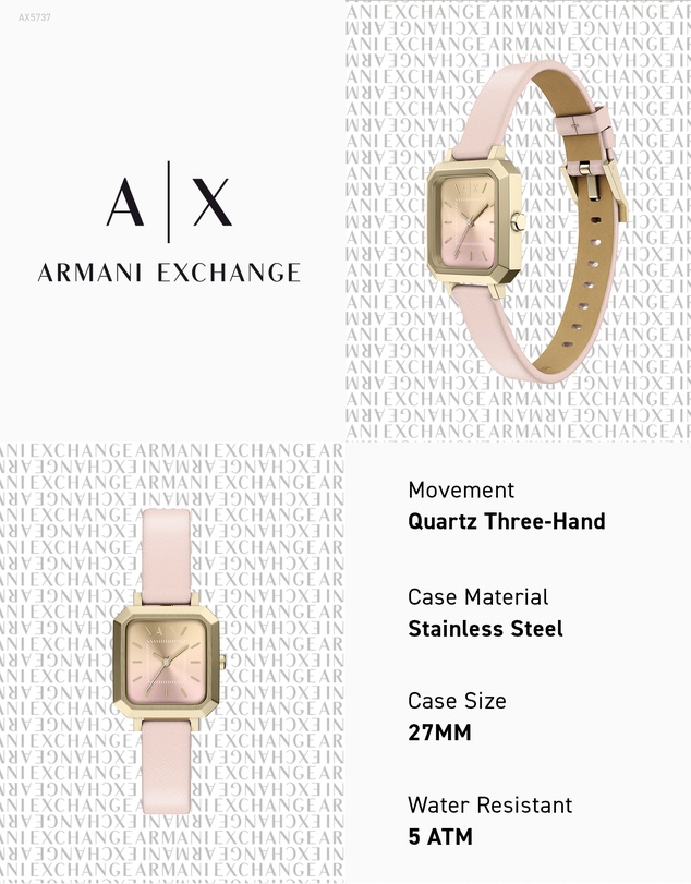 Armani Exchange - Pink Analogue Watch