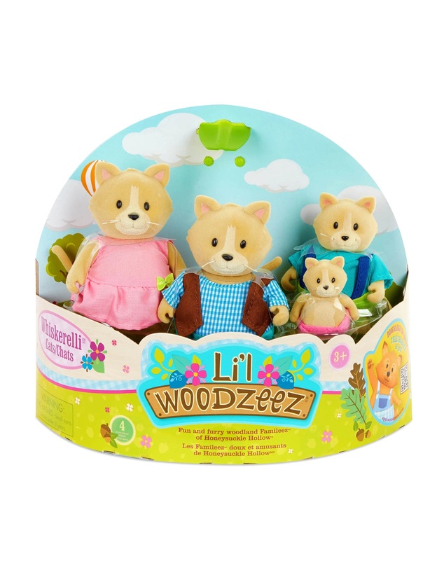 Lil Woodzeez - The Whiskerelli Cats Miniature Animal Figurine Set