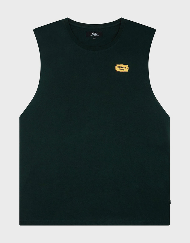 Budgy Smuggler - Green Singlet with Lounging Like A Lizard