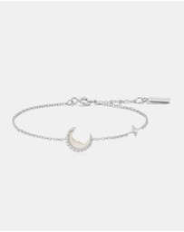 Ania Haie - Silver Mother-of-Pearl Crescent Moon Bracelet