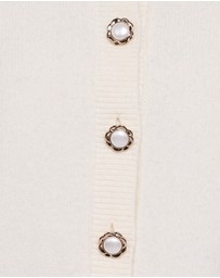 Petal & Pup - Thelma Trumpet Sleeve Cardigan - Cream