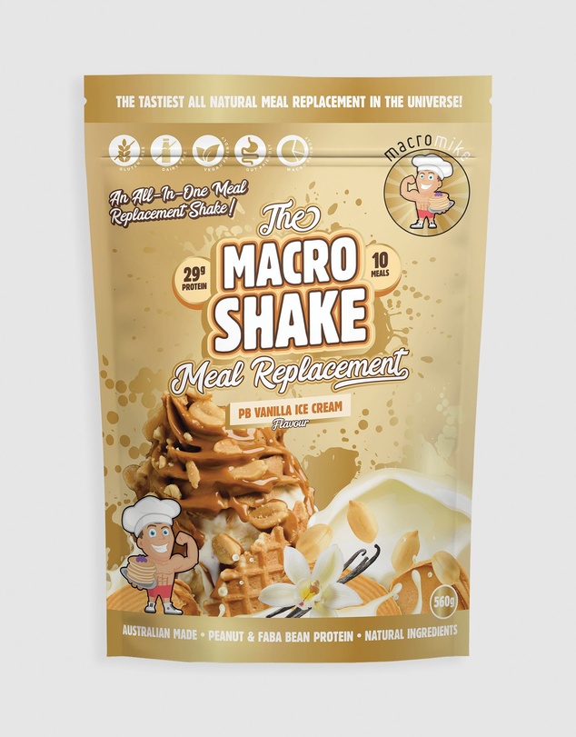 Macro Mike - PB Vanilla Ice Cream The Macro Shake Meal Replacement - 560g