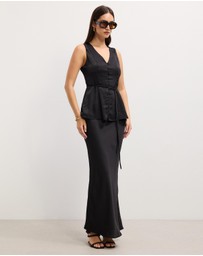 The Fated - Delaney Panelled Satin Top