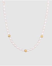 Haze & Glory - ICONIC EXCLUSIVE - Necklace Pacifica Pearl 925 Sterling Silver Gold-Plated