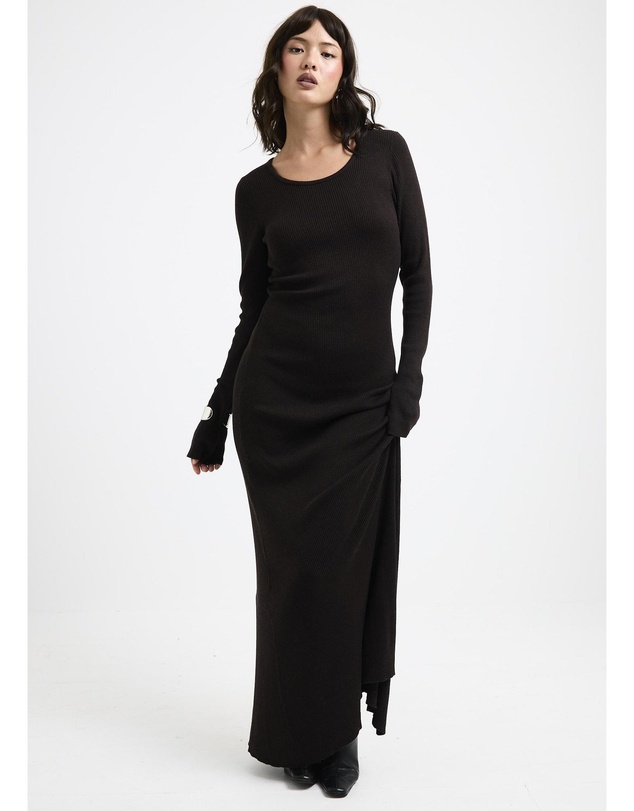 Subtitled - Virginia Long Sleeve Knit Maxi Dress