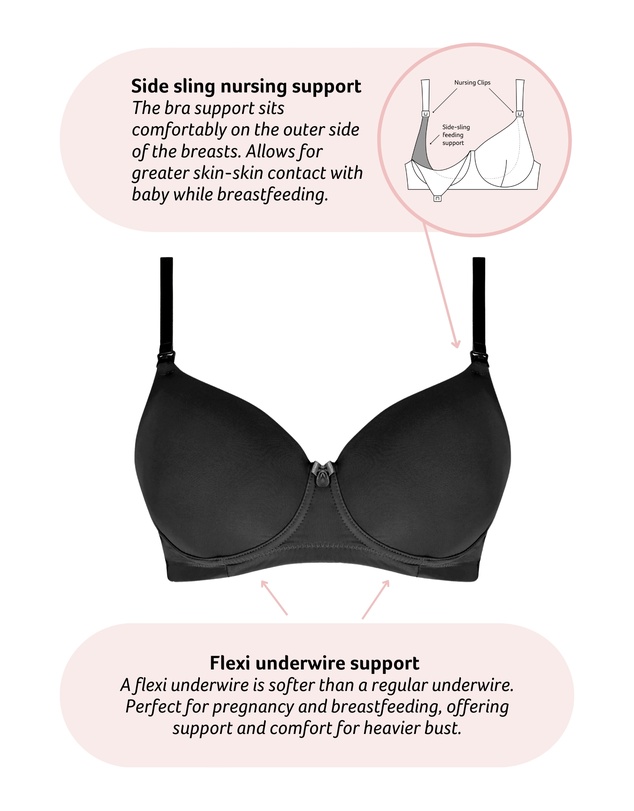 Hotmilk Maternity Lingerie - Forever Yours T-Shirt Nursing Bra - Flexiwire