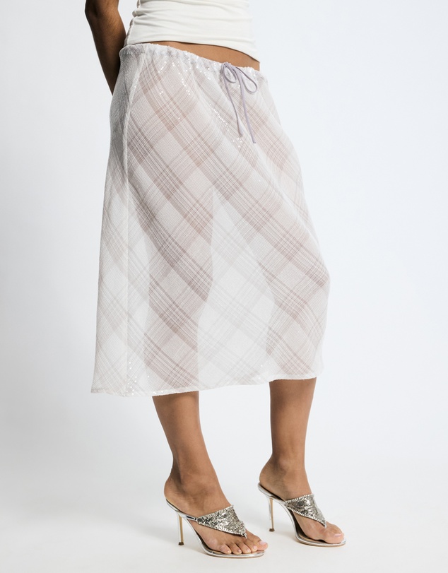 Lover - Venus Sequin Check Skirt