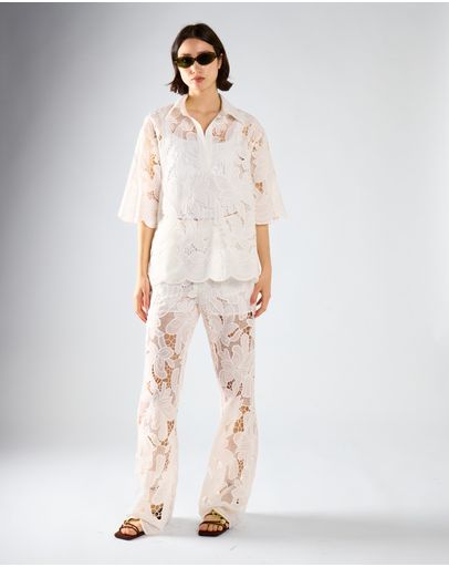 WHITE EMBROIDERED
