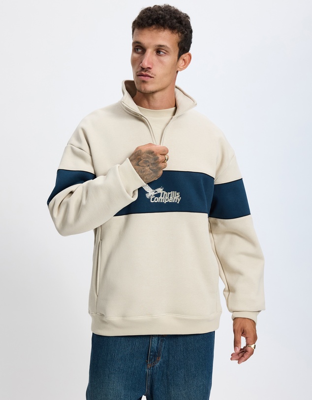 Thrills - Between Chaos Calm Quarter Zip Fleece Sweat