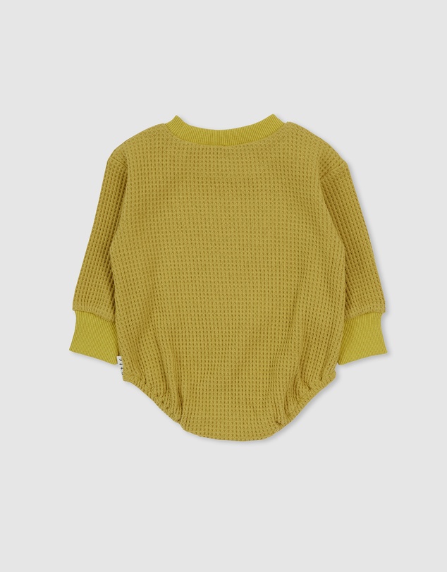 Olive & The Captain - Moss Waffle Sweater Romper