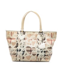 Pre-Loved by Azura Reborn - Pre-Loved House Check Coated Canvas Hearts Gracie Tote