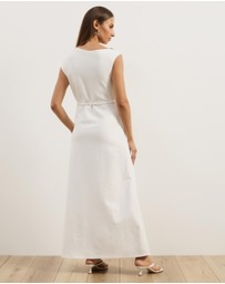 Atmos&Here - Luna Slash Neck Midi Ponte Dress