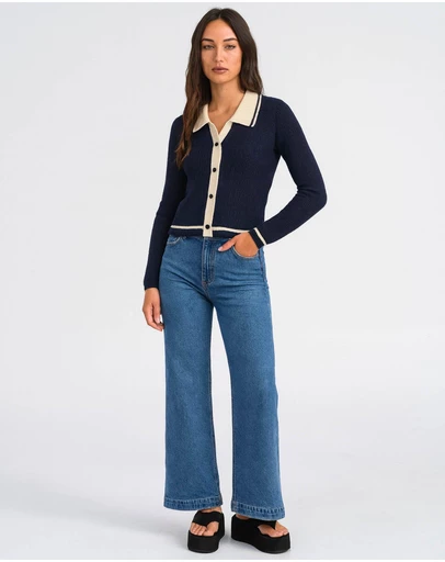 ONLY - Zoe Collared Knit Cardigan