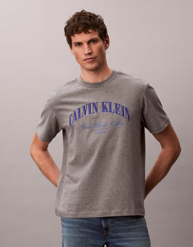 Calvin Klein Jeans - Terry Heritage Logo NYC Graphic Relaxed T-Shirt
