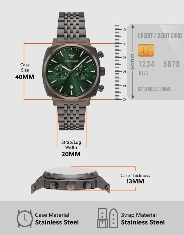 Emporio Armani - Gunmetal Chronograph Watch