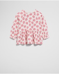 Country Road - Australian Cotton Long Sleeve Raglan Peplum Top