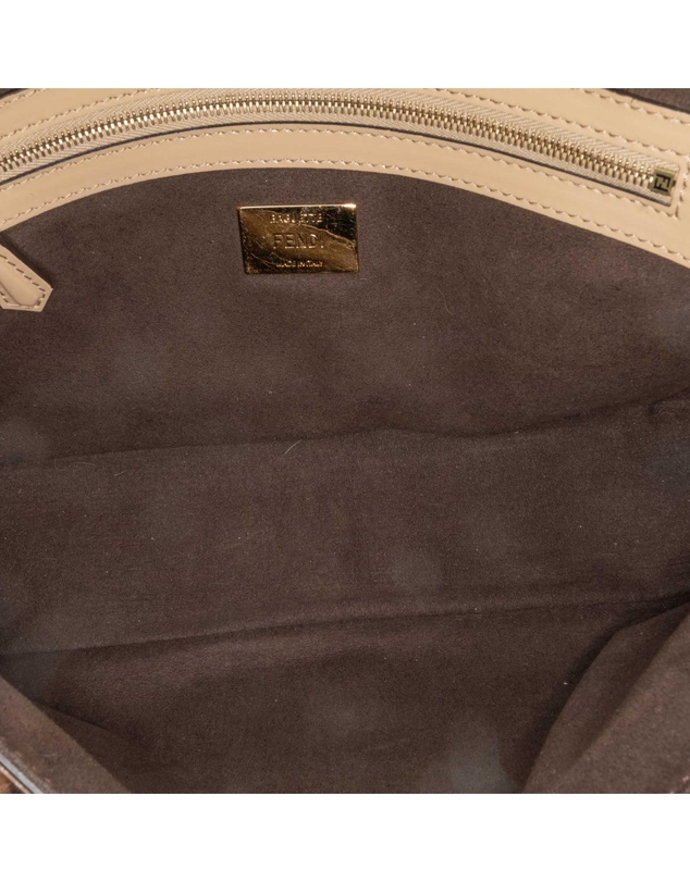 Pre-Loved by Azura Reborn - Pre-Loved fendi Shearling Detail Patent Leather Handbag