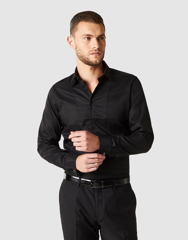 Politix - Slim Long Sleeve Panelled Formal Shirt