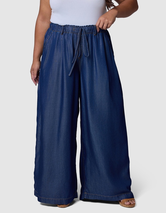 Indigo Tonic - Blake Chambray Wide Leg Pants