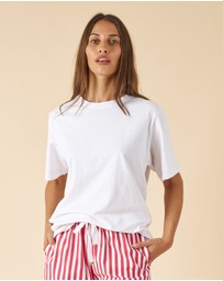 CAMIXA - Teesha Oversized Distressed Cotton T-Shirt