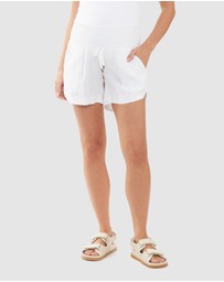 Ripe Maternity - Indi Shirred Linen Short
