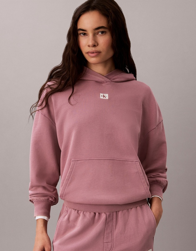 Calvin Klein Jeans - Woven Monologo Terry Pullover Hoodie