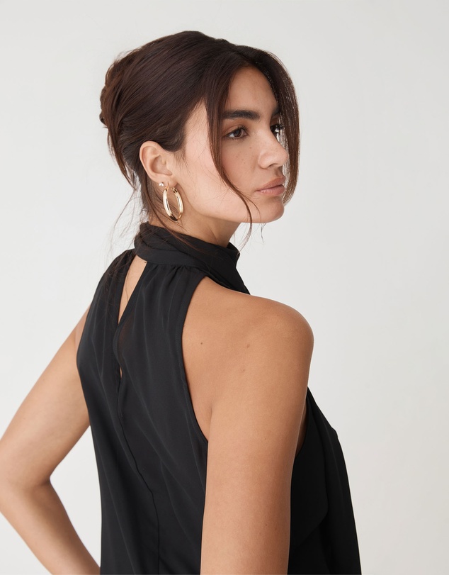 Forcast - Shelby Draped Sleeveless Top