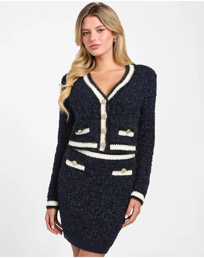 GUESS - LS Aomori Tape Yarn Cardigan