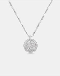 Ania Haie - Silver Large Pave Disc Necklace
