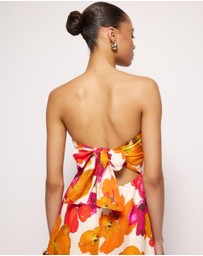 AERE - Odette Linen Strapless Maxi Dress